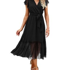 Elegant Black Wrap Dress